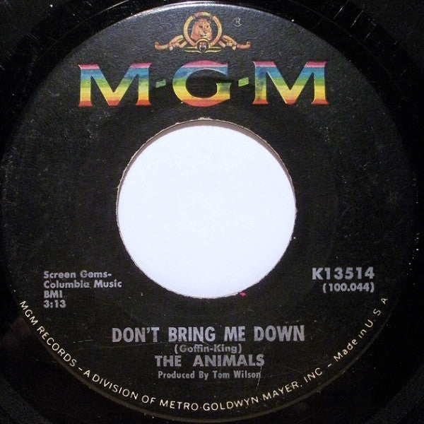 The Animals : Don't Bring Me Down (7", Single)