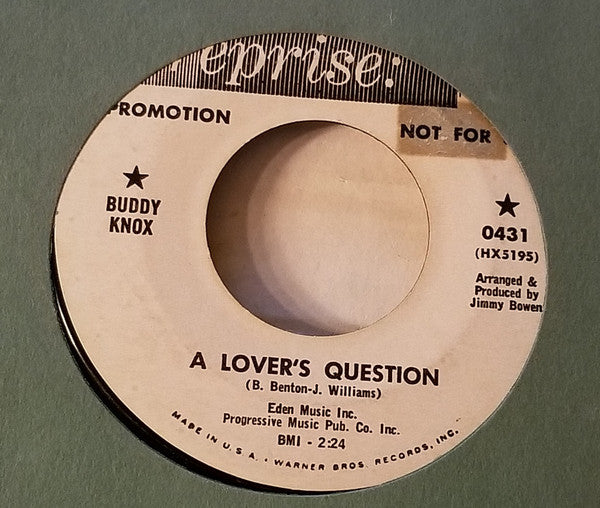 Buddy Knox : A Lover's Question / You Said Good-Bye (7", Single, Promo)