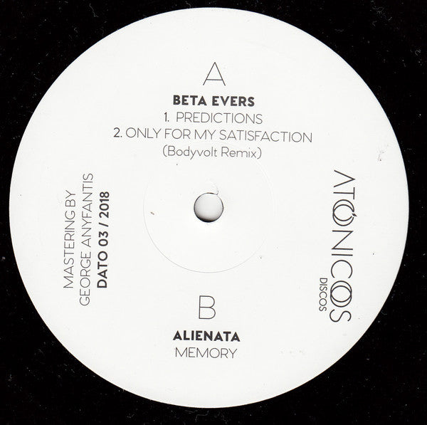 Beta Evers, Alienata : Devotion (12", EP, Ltd)