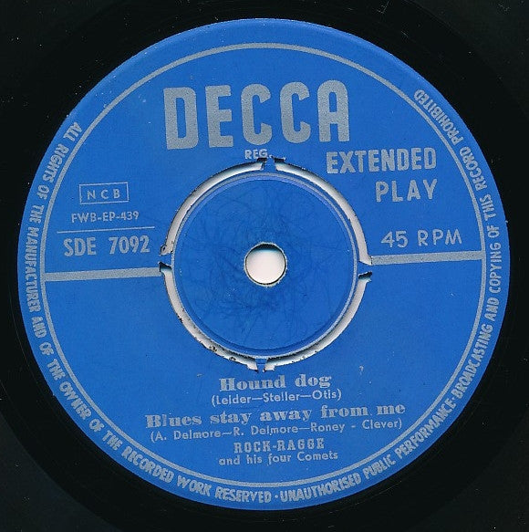 Rock-Ragge And His Four Comets : Comet Rock! (7", EP, Mono)