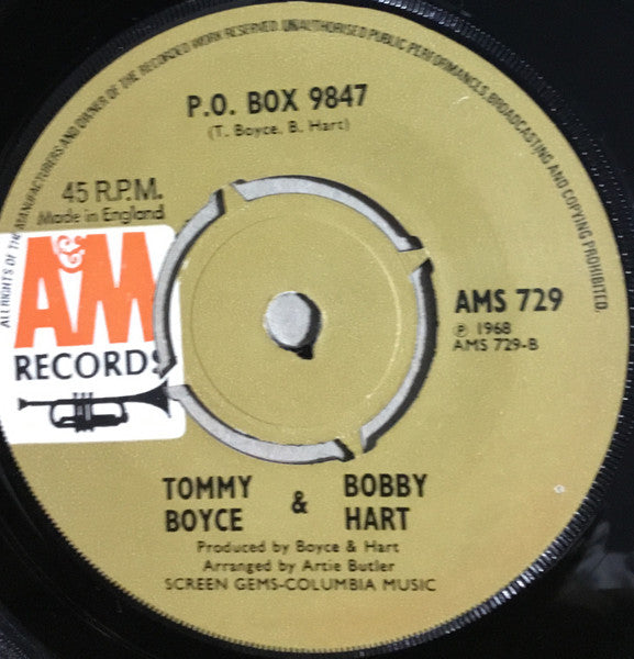 Boyce & Hart : Alice Long (You're Still My Favorite Girlfriend) (7")