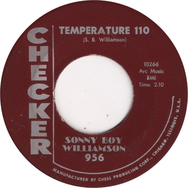 Sonny Boy Williamson (2) : Temperature 110 / Lonesome Cabin (7", Single)