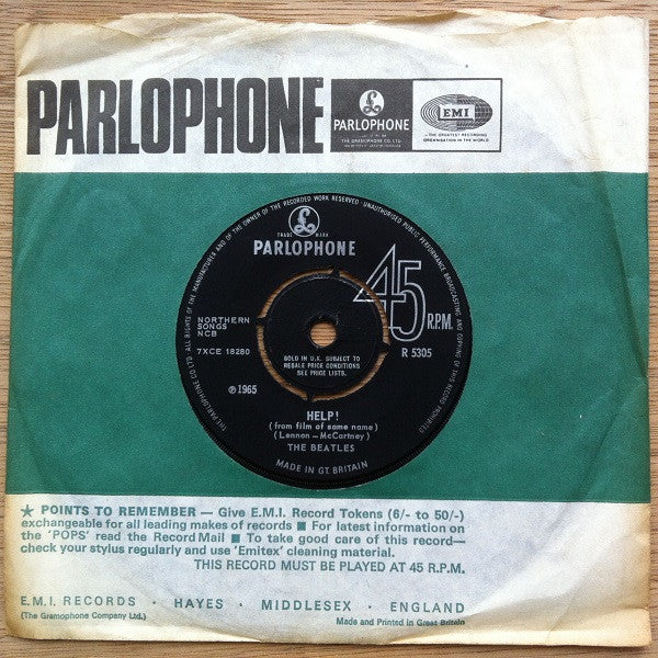 The Beatles : Help! (7", Single)