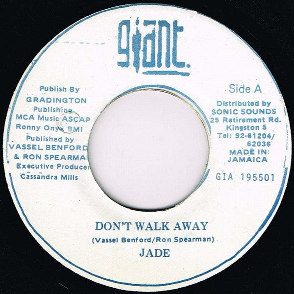 Jade (3) : Don't Walk Away (7", Single)