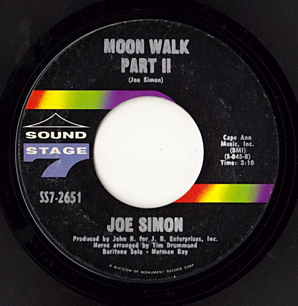 Joe Simon : Moon Walk (7", Single, Styrene, Pit)