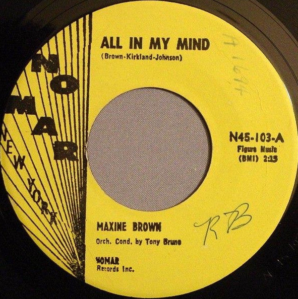 Maxine Brown : All In My Mind / Harry Let's Marry (7", Single)