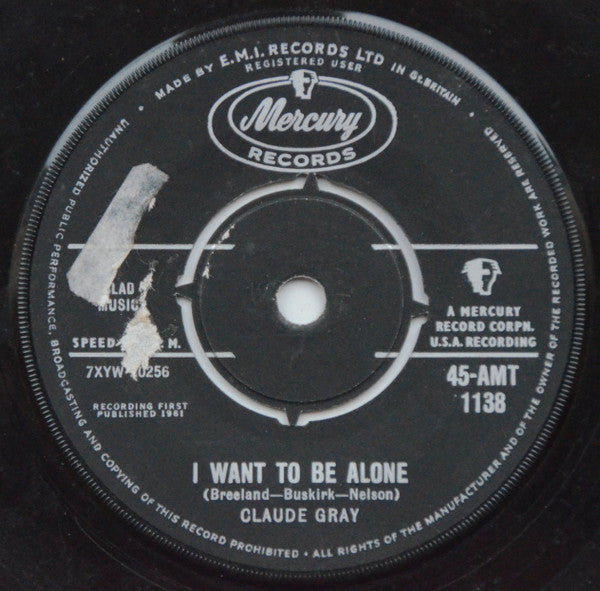 Claude Gray (2) : I'll Have Another Cup Of Coffee Then I'll Go   (7", Single)