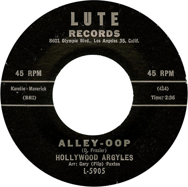Hollywood Argyles : Alley-Oop (7", Single, Styrene, Bri)