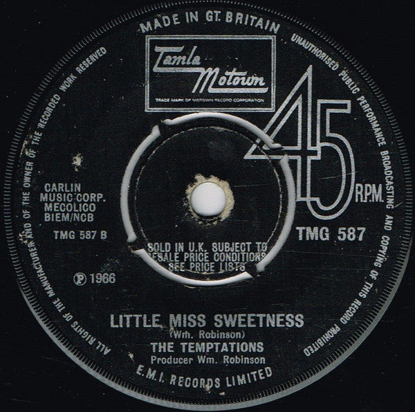 The Temptations : (I Know) I'm Losing You (7", Single, Pus)