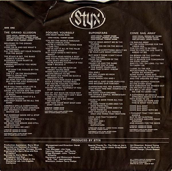 Styx : The Grand Illusion (LP, Album, Mon)
