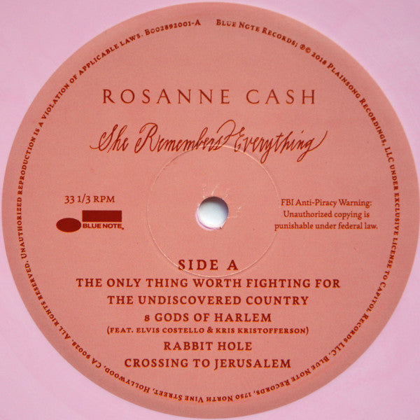 Rosanne Cash : She Remembers Everything (LP, Album, Pin)