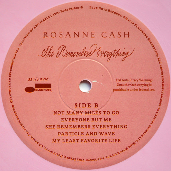Rosanne Cash : She Remembers Everything (LP, Album, Pin)