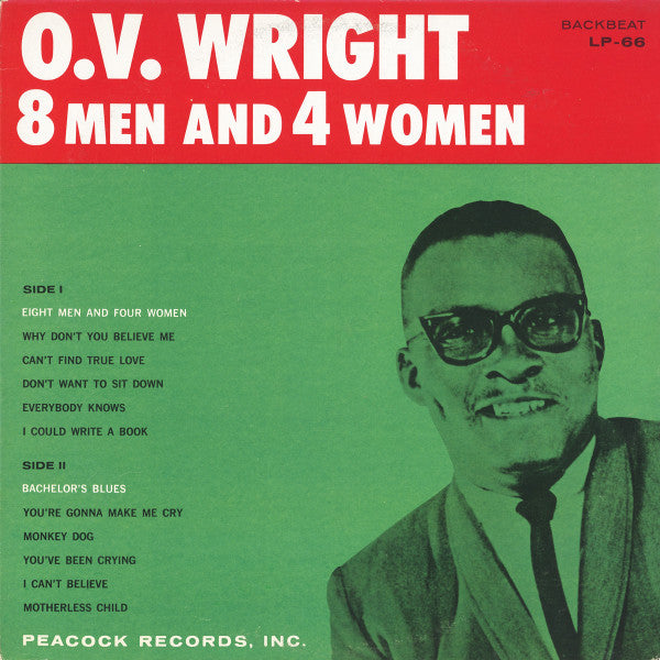 O.V. Wright : 8 Men And 4 Women (LP, Album, RE)