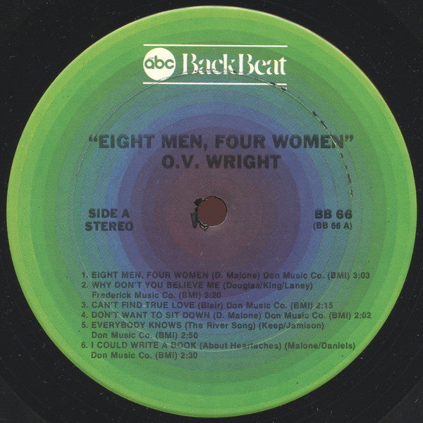 O.V. Wright : 8 Men And 4 Women (LP, Album, RE)