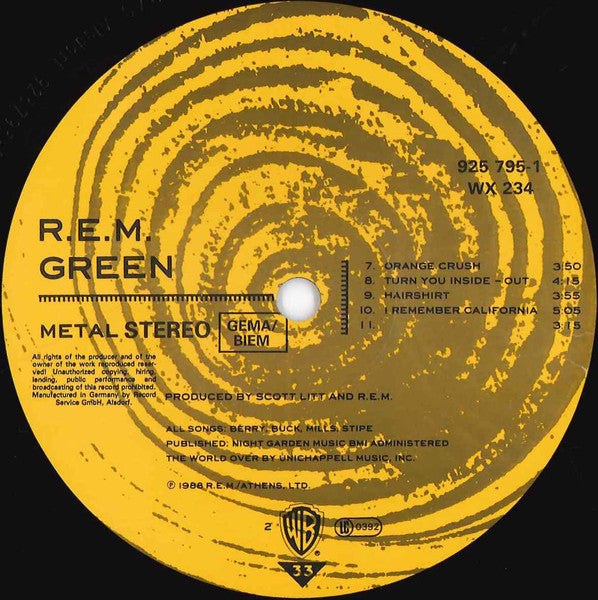R.E.M. : Green (LP, Album)