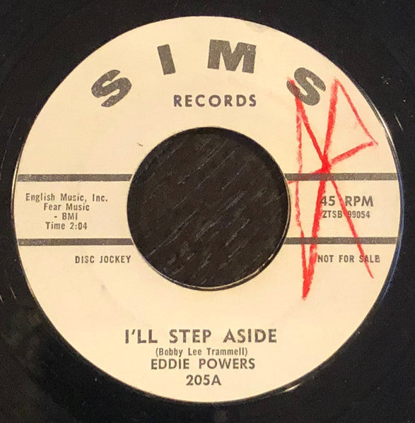 Eddie Powers : I'll Step Aside / My Laura (7", Promo, Styrene)