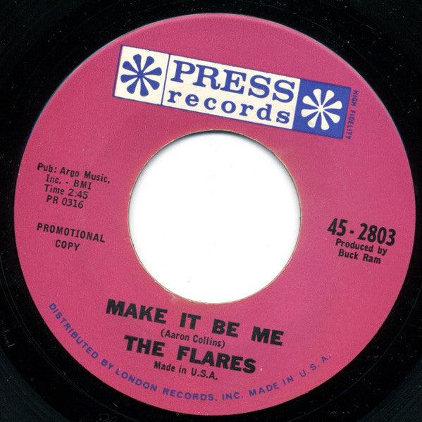 The Flares : Madhouse / Make It Be Me (7", Single, Promo)
