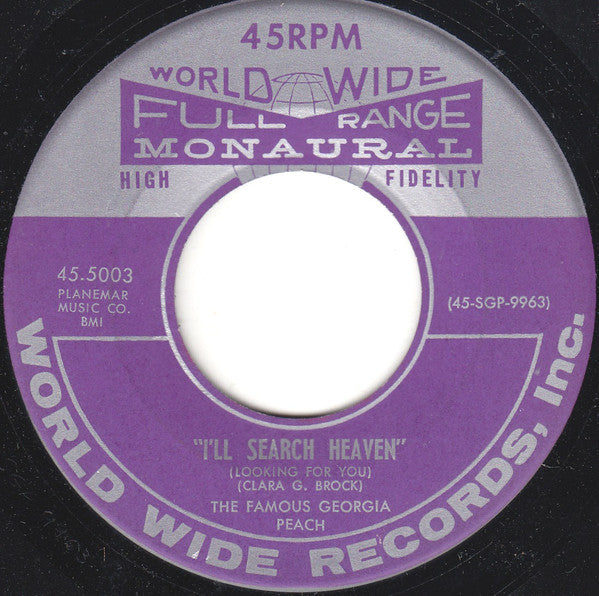 Georgia Peach : I'll Never Grow Old (7")