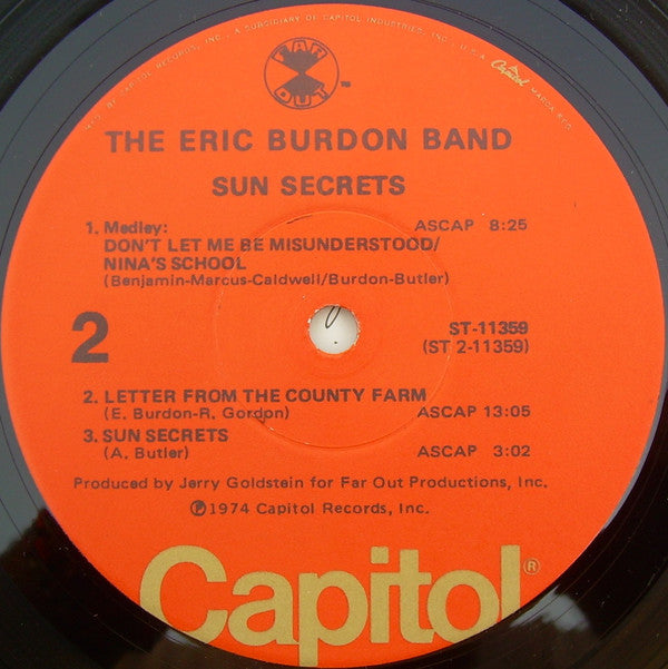 Eric Burdon Band : Sun Secrets (LP, Album, Win)