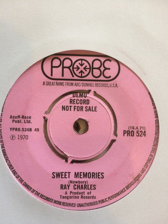 Ray Charles : Don't Change On Me  (7", Promo)