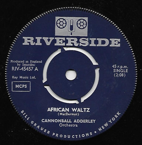 Cannonball Adderley And His Orchestra : African Waltz   (7", Single, Fou)