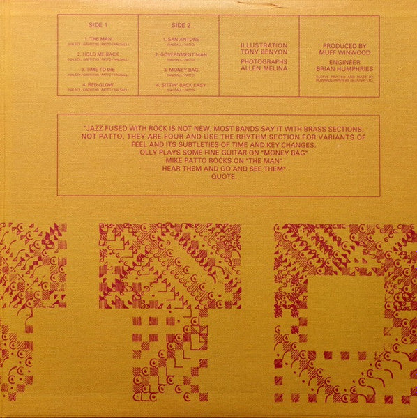 Patto (2) : Patto (LP, Album, RE)