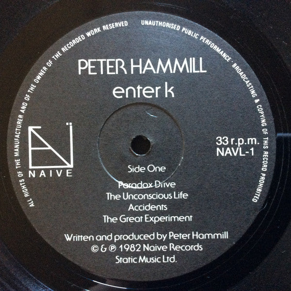 Peter Hammill : Enter K (LP, Album)