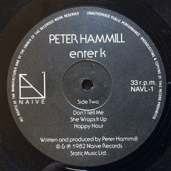 Peter Hammill : Enter K (LP, Album)