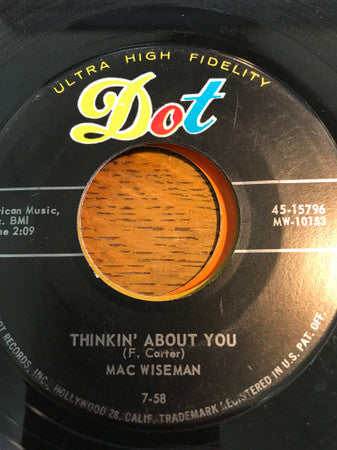 Mac Wiseman : A Promise Of Things To Come (7")