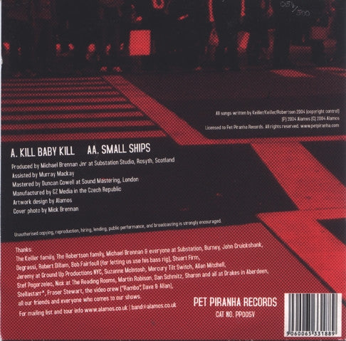 Alamos (2) : Kill Baby Kill / Small Ships (7", Single, Ltd, Whi)