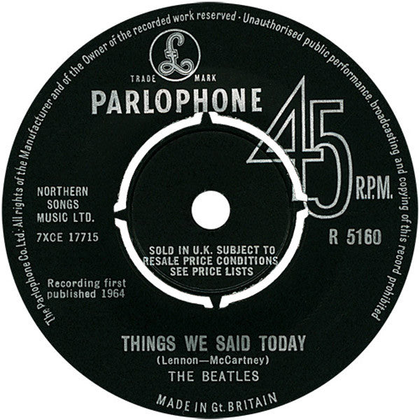The Beatles : A Hard Day's Night (7", Single, Mono)