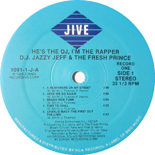 DJ Jazzy Jeff & The Fresh Prince : He's The DJ, I'm The Rapper (2xLP, Album, Spe)