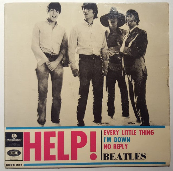 The Beatles : Help! (7", EP, RP, Lig)
