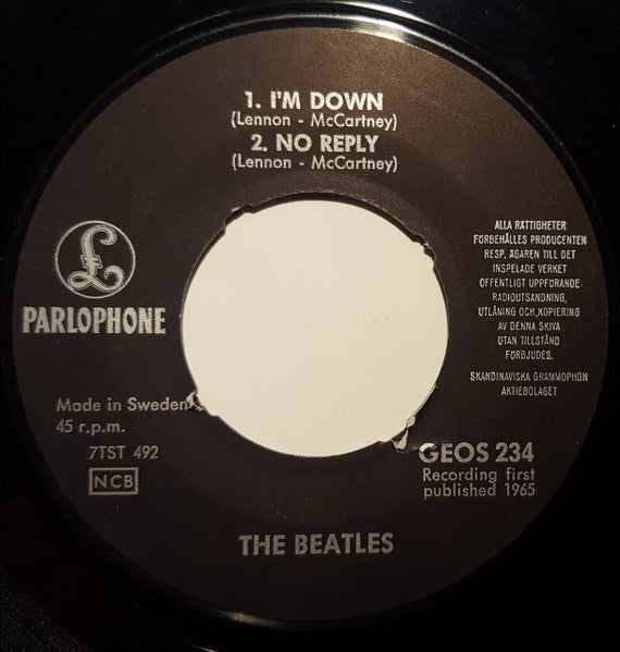 The Beatles : Help! (7", EP, RP, Lig)