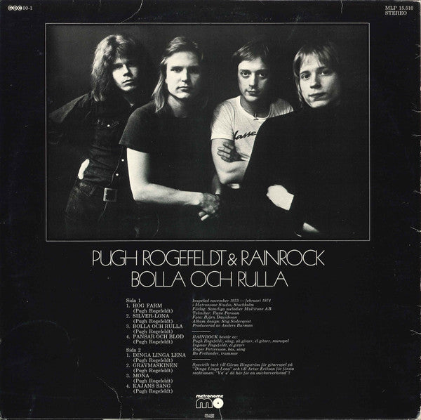 Pugh Rogefeldt & Rainrock : Bolla Och Rulla (LP, Album)