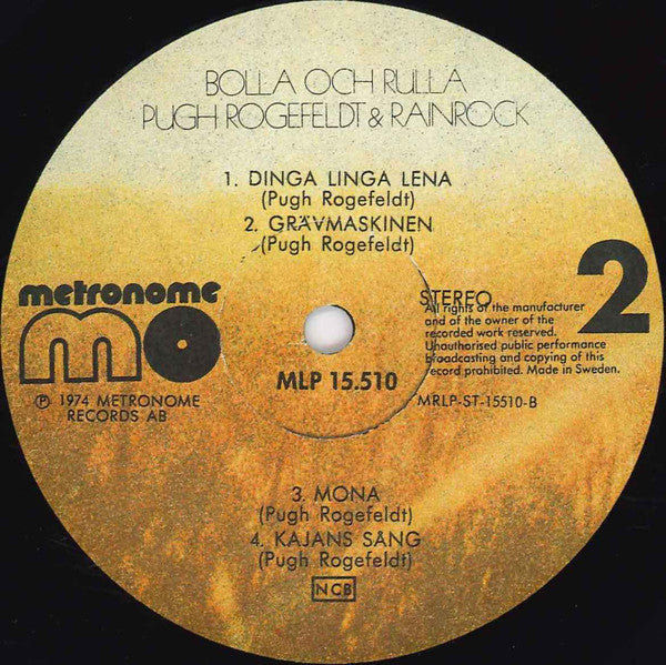 Pugh Rogefeldt & Rainrock : Bolla Och Rulla (LP, Album)