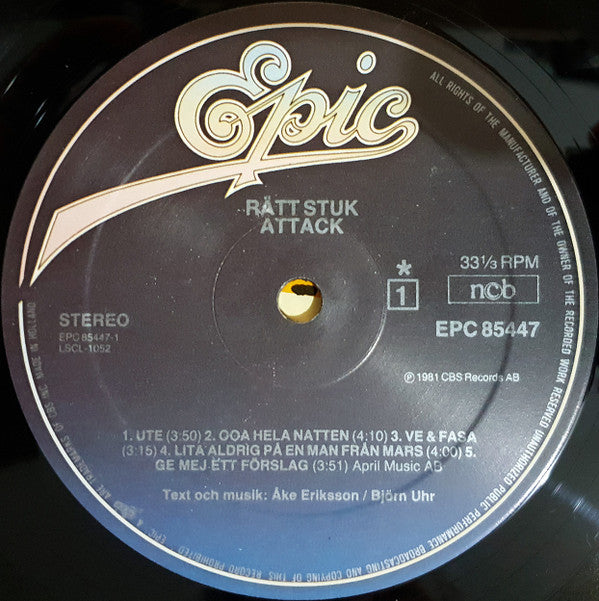 Attack (4) : Rätt Stuk (LP, Album)