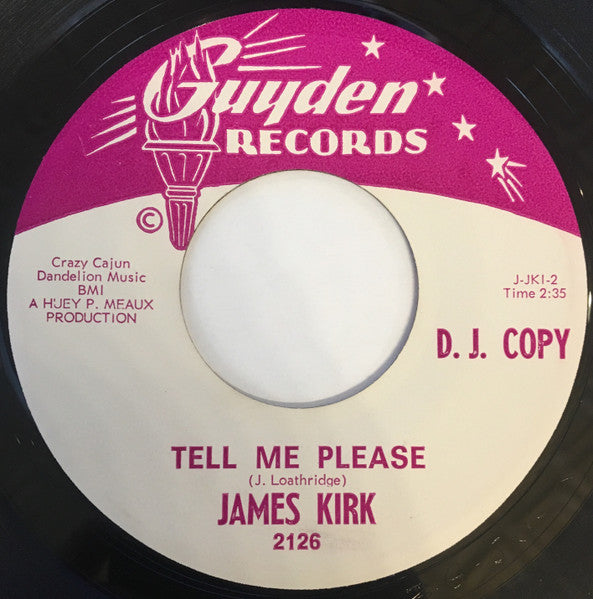 James Kirk (7) : You Better Come Home / Tell Me Please (7", Promo)