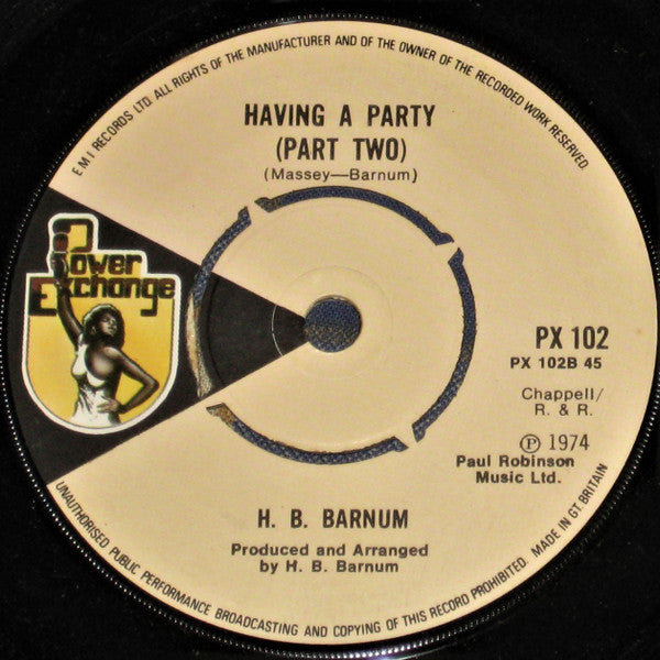 H.B. Barnum : Having A Party (7", RE)