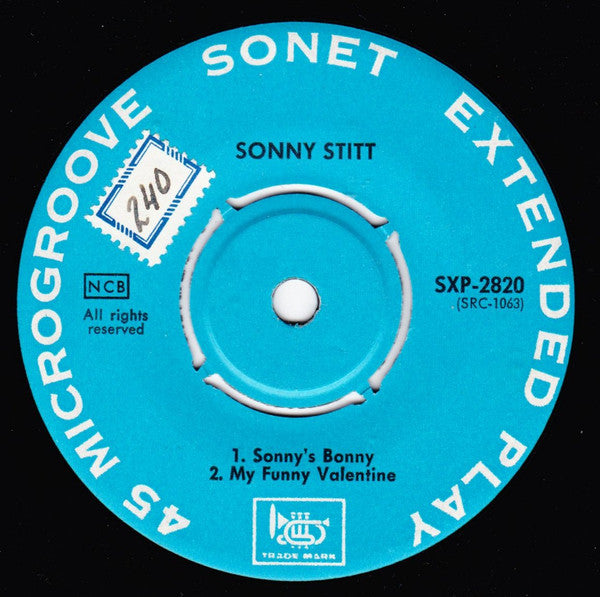Sonny Stitt : Plays Arrangements From The Pen Of Quincy Jones (7", EP)