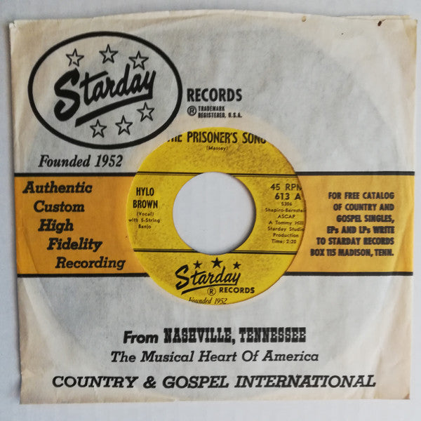 Hylo Brown : The Prisoner's Song (7", Single)