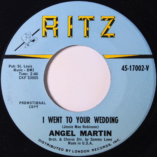 Angel Martin : I Went To Your Wedding / I Wore My Wig (7", Promo)