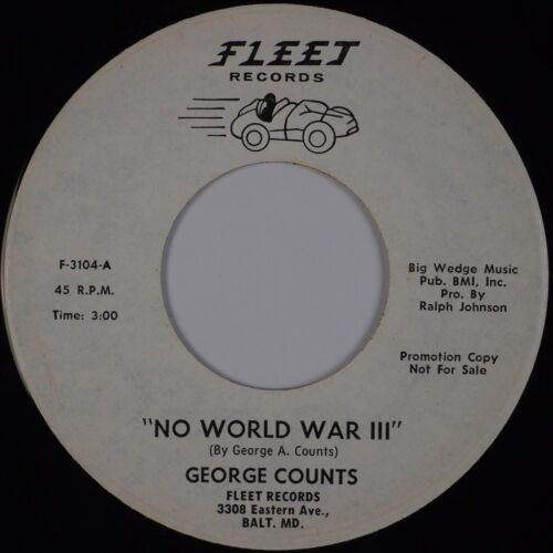 George Counts : No World War III (7", Promo)