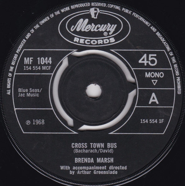 Brenda Marsh : Cross Town Bus (7", Mono)