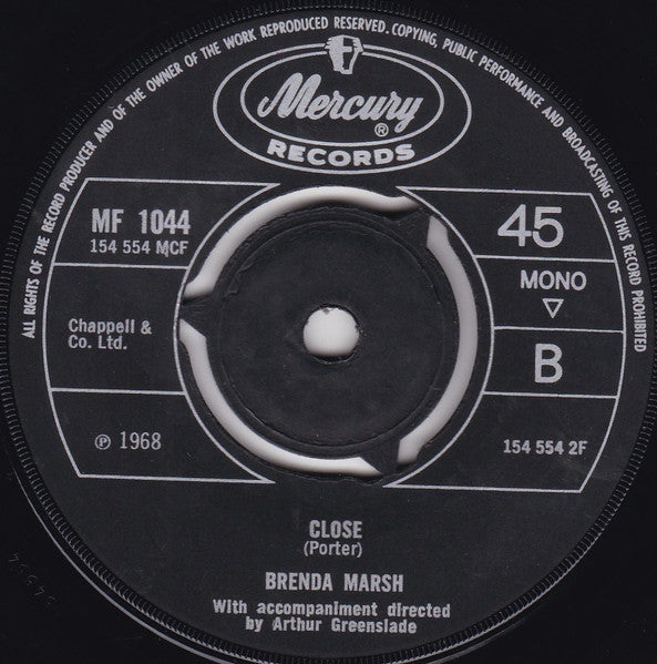 Brenda Marsh : Cross Town Bus (7", Mono)