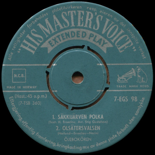 Öjebokören : Liechtensteiner Polka (7", EP)