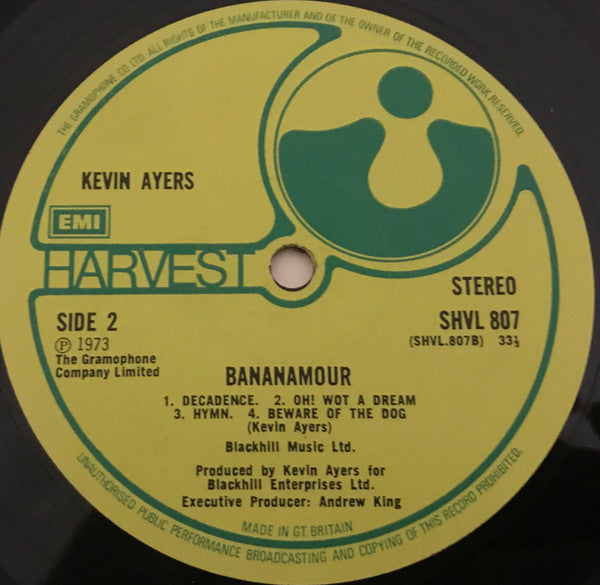 Kevin Ayers : Bananamour (LP, Album, Gat)