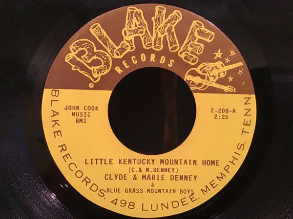 Clyde & Marie Denny : Little Kentucky Mountain Home / Johnny’s Breakdown (7")