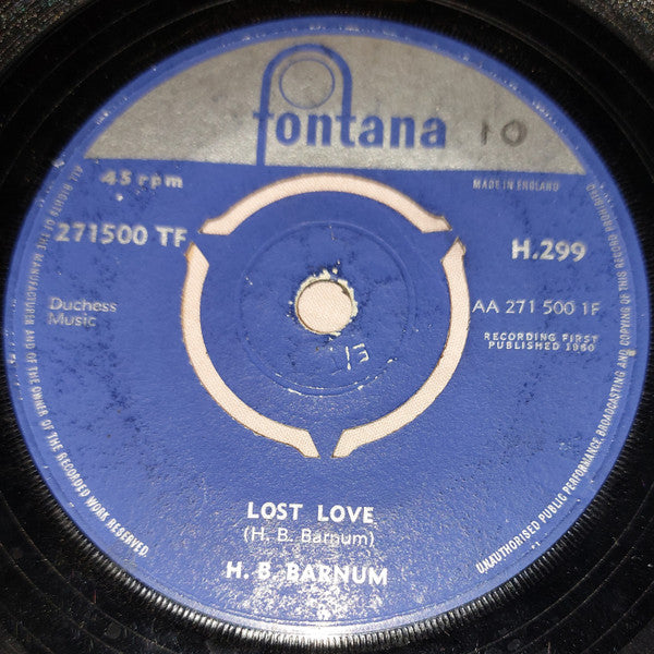 H.B. Barnum : Lost Love (7")
