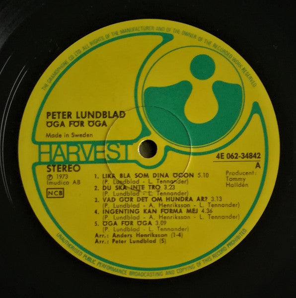 Peter Lundblad : Öga För Öga... (LP, Album)